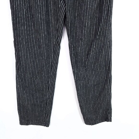 Sundance Amelia Linen Blend Pinstripe Black Trouser Pants Size 8 Pleated - Picture 15 of 16